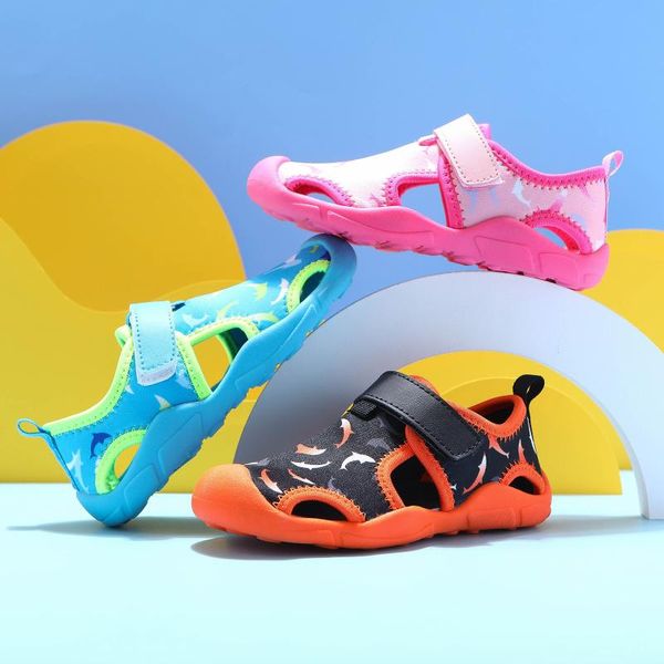 sandals summer kids baby girls boys non-slip outdoor sneakers soft sole hook beach children closed-toed, Black;red
sandals summer kids baby girls boys non-slip outdoor sneakers soft sole hook beach children closed-toed, Black;red
