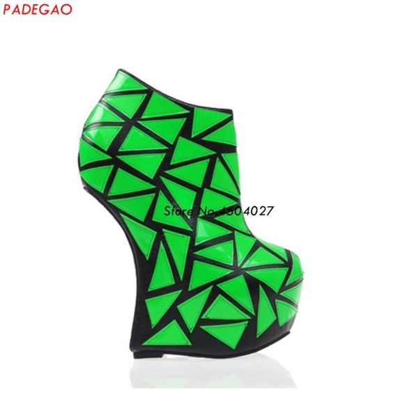 boots high heels short for women platform round toe zipper shoes fashion mixed-color strange heel ankle, Black
boots high heels short for women platform round toe zipper shoes fashion mixed-color strange heel ankle, Black