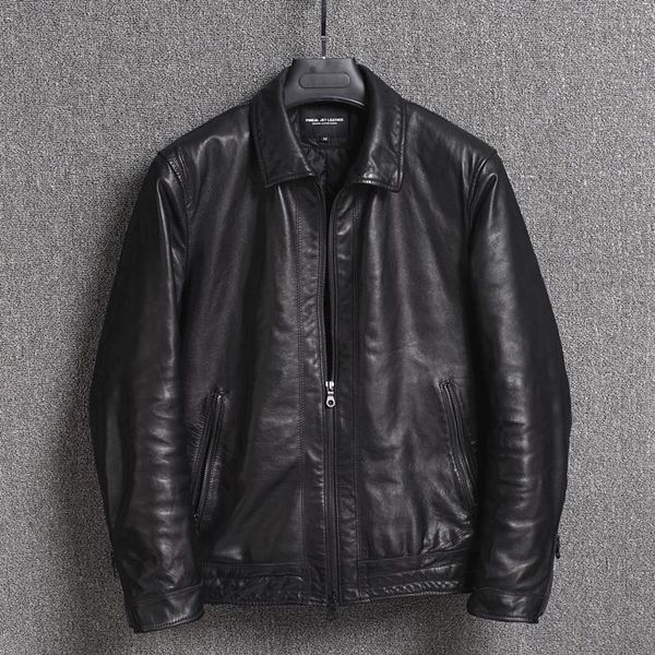 men's leather & faux 2021 genuine jacket men autumn winter sheepskin coat real jackets short chaqueta cuero hombre 16301833m01-24, Black
men's leather & faux 2021 genuine jacket men autumn winter sheepskin coat real jackets short chaqueta cuero hombre 16301833m01-24, Black