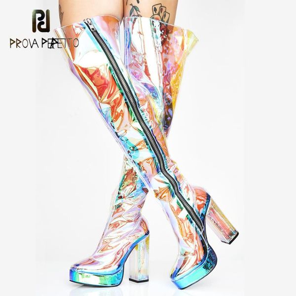 boots round head waterproof platform side zipper color transparent pvc thick high heel over the knee fashion catwalk, Black
boots round head waterproof platform side zipper color transparent pvc thick high heel over the knee fashion catwalk, Black