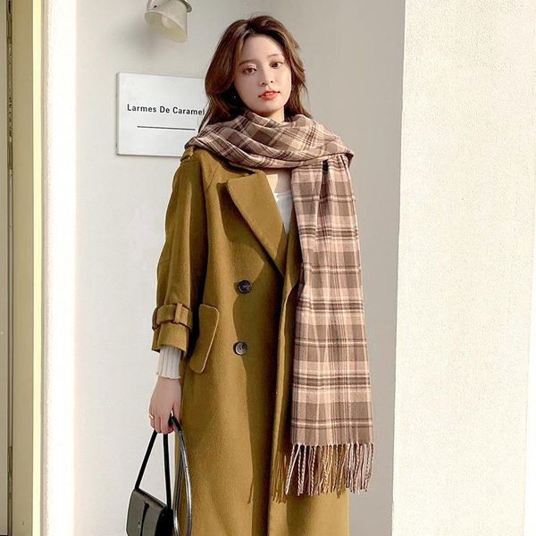 scarves fashion imitation cashmere women retro plaid winter scarf warm knitted casual sweet tassel female student thick long wrap shawl, Blue;gray
scarves fashion imitation cashmere women retro plaid winter scarf warm knitted casual sweet tassel female student thick long wrap shawl, Blue;gray
