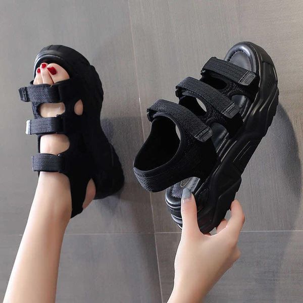 sandals fashion brand 2021 summer women's shoes ins net red korean thick bottom muffin heightening roman, Black
sandals fashion brand 2021 summer women's shoes ins net red korean thick bottom muffin heightening roman, Black