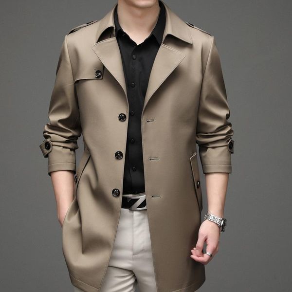 men's trench coats spring autumn men superior quality buttons male fashion outerwear jackets windbreaker plus size coat 759, Tan;black
men's trench coats spring autumn men superior quality buttons male fashion outerwear jackets windbreaker plus size coat 759, Tan;black