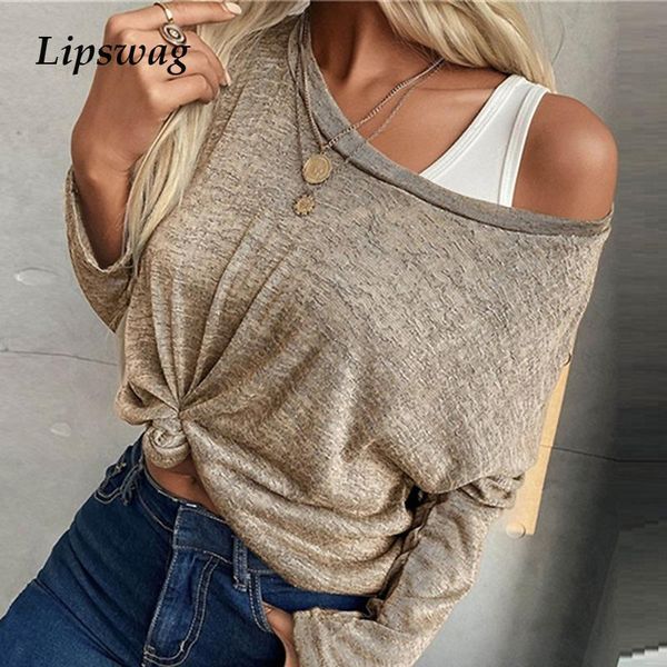 women's blouses & shirts off shoulder long sleeve autumn blusas shirt fashion patchwork loose pullover female o-neck casual street, White
women's blouses & shirts off shoulder long sleeve autumn blusas shirt fashion patchwork loose pullover female o-neck casual street, White