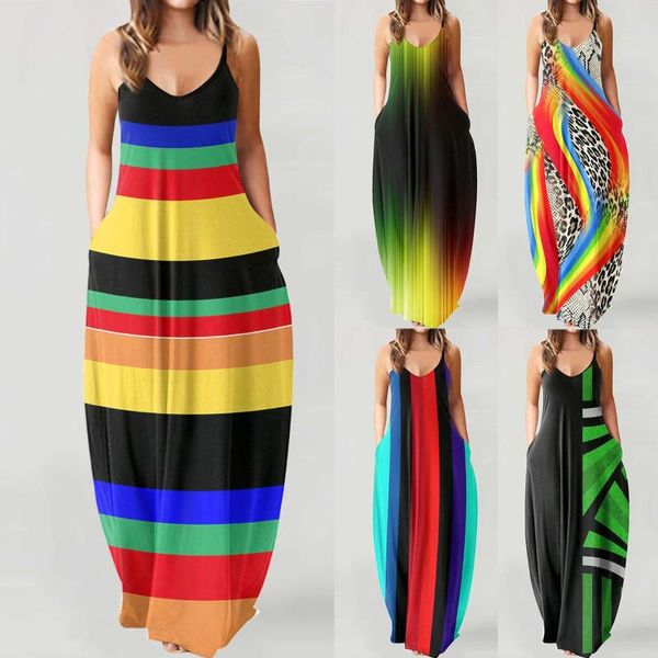 casual dresses print flower pullover plus long summer sleeveless size o-neck women women's dress, Black;gray
casual dresses print flower pullover plus long summer sleeveless size o-neck women women's dress, Black;gray