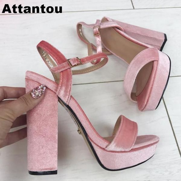 pink suede velvet leather high heel sandals platform open toe female ankle buckle women square heeled shoes, Black
pink suede velvet leather high heel sandals platform open toe female ankle buckle women square heeled shoes, Black