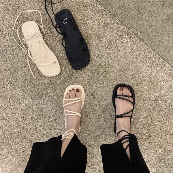 sandals fashion brand vintage female 2021 summer casual flats shoes women open toe ankle strap lace up gladiator, Black
sandals fashion brand vintage female 2021 summer casual flats shoes women open toe ankle strap lace up gladiator, Black