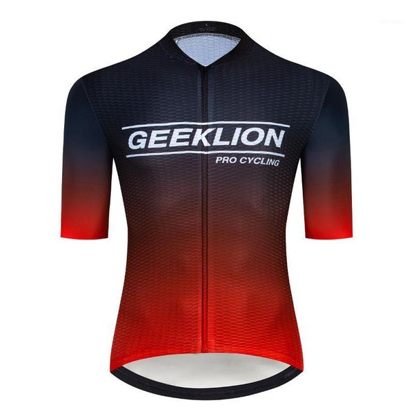 bike geeklion laser cut racing fit bicycle mtb maillot summer short sleeves men's jersey cycling wear1, Black;red 
bike geeklion laser cut racing fit bicycle mtb maillot summer short sleeves men's jersey cycling wear1, Black;red