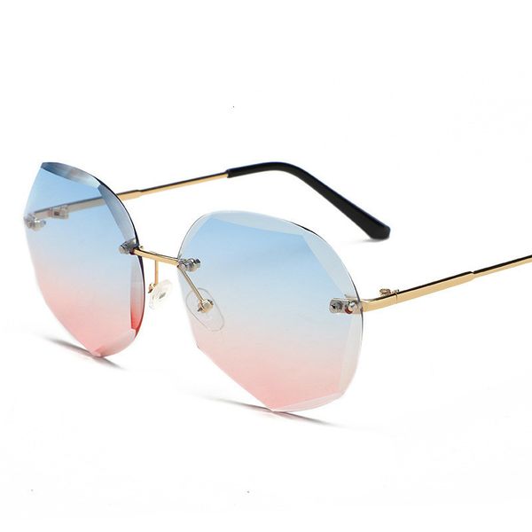 sun glasses fashion glasses women brand designer rimless gradient shades cutting lens ladies frameless metal eyeglasses uv400, White;black
sun glasses fashion glasses women brand designer rimless gradient shades cutting lens ladies frameless metal eyeglasses uv400, White;black