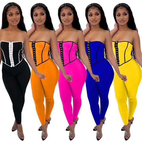 women's two piece pants strapless off the shoulder corset crop + pencil slim set summer club skinny women matching, White
women's two piece pants strapless off the shoulder corset crop + pencil slim set summer club skinny women matching, White