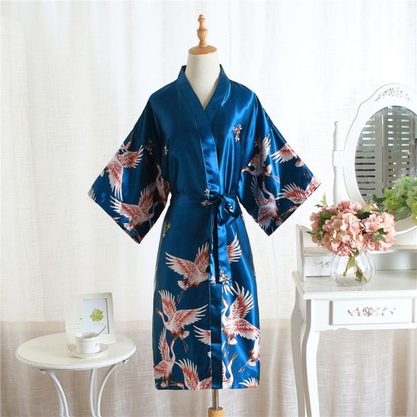 women's sleepwear female rayon nightgown summer casual yukata half sleeve bridal bridesmaid wedding robes printed sleep dress nightdres, Black;red
women's sleepwear female rayon nightgown summer casual yukata half sleeve bridal bridesmaid wedding robes printed sleep dress nightdres, Black;red