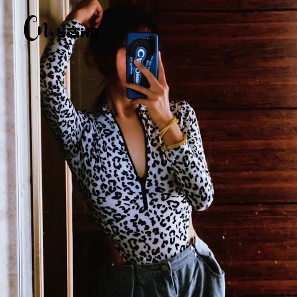 cnyishe spring women leopard bodysuit high cut clubwear bodycon jumpsuits women rompers zippers overalls female 210419, Black;white
cnyishe spring women leopard bodysuit high cut clubwear bodycon jumpsuits women rompers zippers overalls female 210419, Black;white