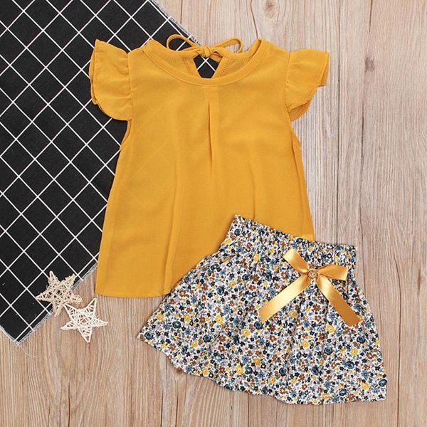 kids children girls suit summer baby ruffled bow floral skirt 2pc outfits sets clothing, White
kids children girls suit summer baby ruffled bow floral skirt 2pc outfits sets clothing, White