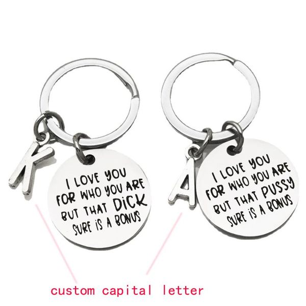 keychains arrival i love you for who are pendant custom initial letter key-chain stainless steel keyring fashion jewelry, Silver
keychains arrival i love you for who are pendant custom initial letter key-chain stainless steel keyring fashion jewelry, Silver
