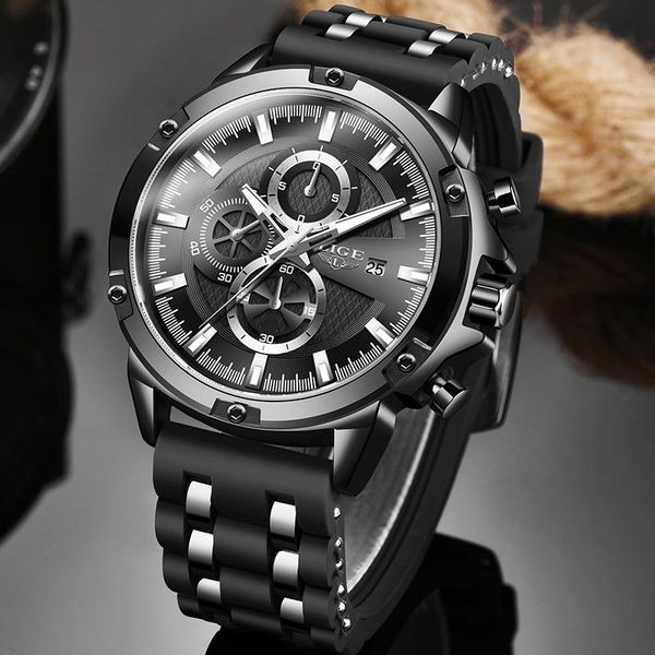 wristwatches relogio masculino 2021 warterproof silicone sports mens watches lige business quartz watch men chronograph, Slivery;brown
wristwatches relogio masculino 2021 warterproof silicone sports mens watches lige business quartz watch men chronograph, Slivery;brown