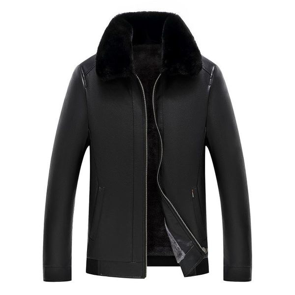 plus size 5xl winter warm men's jacket fur collar pockets man pu faux leather coat outwear thick fleece mens windproof &, Black
plus size 5xl winter warm men's jacket fur collar pockets man pu faux leather coat outwear thick fleece mens windproof &, Black