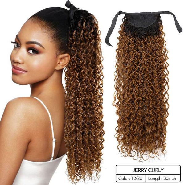 synthetic wigs 20inch jerry curly wrap drawstring with clip for women black brown blonde ombre color in ponytail hair
synthetic wigs 20inch jerry curly wrap drawstring with clip for women black brown blonde ombre color in ponytail hair