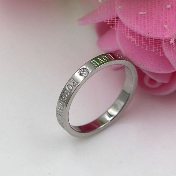 cluster rings forever love letter diamond rose gold ring three english titanium steel, Golden;silver
cluster rings forever love letter diamond rose gold ring three english titanium steel, Golden;silver