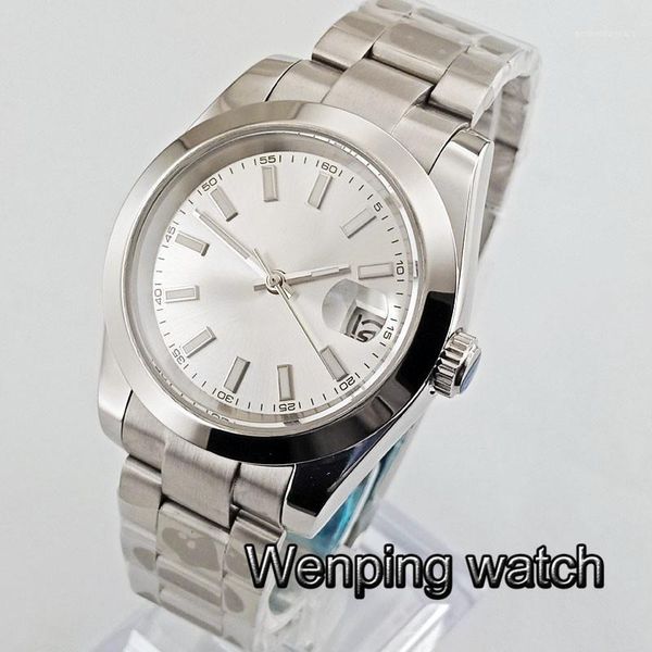 wristwatches 40mm man's mechanical without logo luminous marks solid case date window sapphire glass waterproof automatic mens watch, Slivery;brown
wristwatches 40mm man's mechanical without logo luminous marks solid case date window sapphire glass waterproof automatic mens watch, Slivery;brown