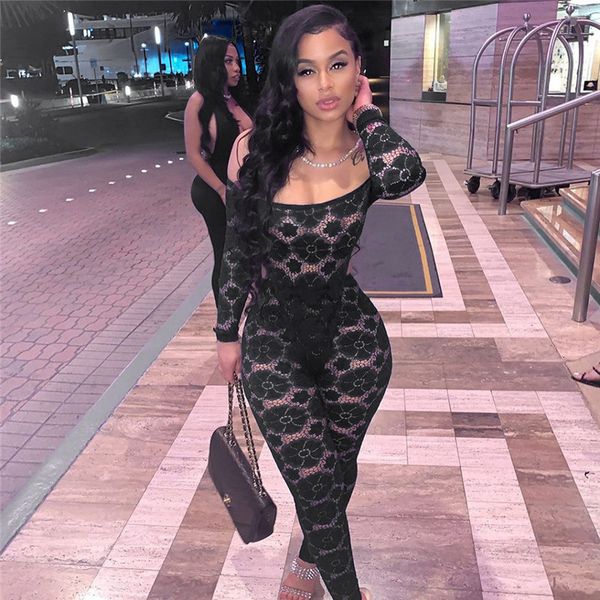 women's jumpsuits & rompers designer womens fashion hollow out skinny slash neck sheer floral print clothes lace, Black;white
women's jumpsuits & rompers designer womens fashion hollow out skinny slash neck sheer floral print clothes lace, Black;white