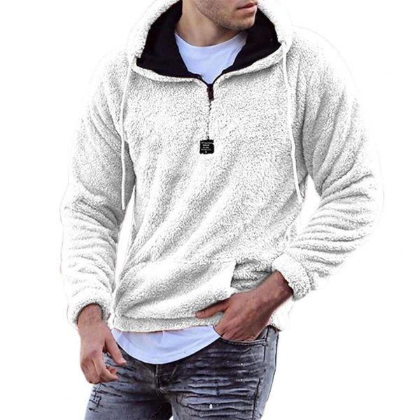 men's hoodies & sweatshirts trendy men pullover hoodie plush long sleeve front pocket warm solid color male sweatshirt outerwear for 20, Black
men's hoodies & sweatshirts trendy men pullover hoodie plush long sleeve front pocket warm solid color male sweatshirt outerwear for 20, Black