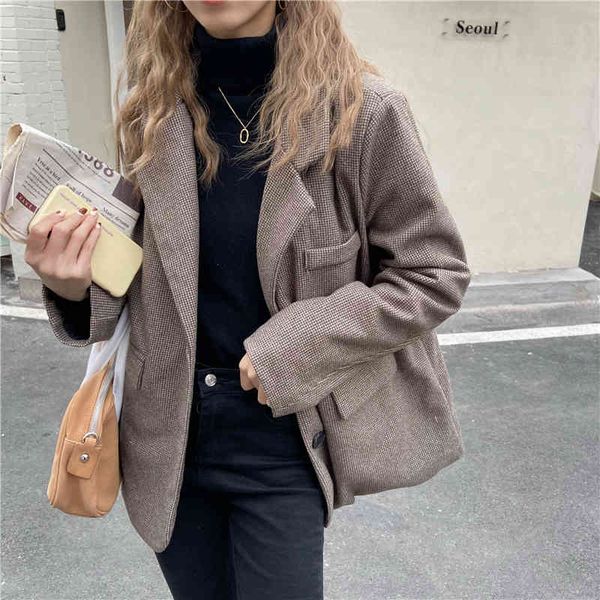 houndstooth stylish women arrival all match plaid office lady coats ol streetwear jackets blazers 210421, White;black
houndstooth stylish women arrival all match plaid office lady coats ol streetwear jackets blazers 210421, White;black