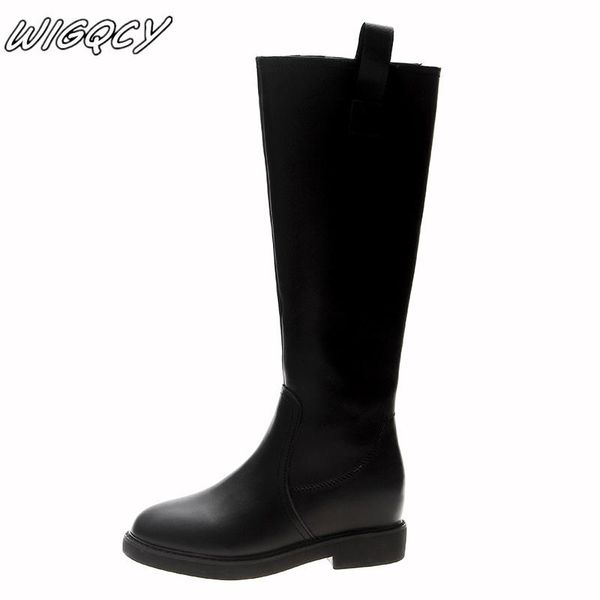 boots 2021 women winter solid color round head high tube short plush knight set of foot thick heel warm leather pu, Black
boots 2021 women winter solid color round head high tube short plush knight set of foot thick heel warm leather pu, Black