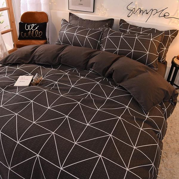 bedding sets simple set plaid quilt cover stripe pillowcase comfortable household product for bedclothes home fabric soft breathable
bedding sets simple set plaid quilt cover stripe pillowcase comfortable household product for bedclothes home fabric soft breathable