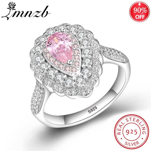 cluster rings lmnzb luxury water drop pink cz diamond ring 100% 925 solid silver engagement wedding fine jewelry for women lr203, Golden;silver
cluster rings lmnzb luxury water drop pink cz diamond ring 100% 925 solid silver engagement wedding fine jewelry for women lr203, Golden;silver