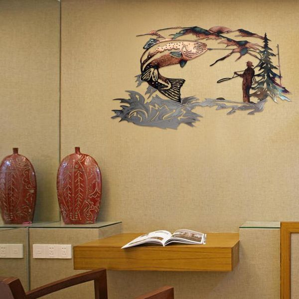 decorative objects & figurines hunting trout fishing scene metal wall sticker pegatinas indoor poster room decoration accessories stickers m
decorative objects & figurines hunting trout fishing scene metal wall sticker pegatinas indoor poster room decoration accessories stickers m
