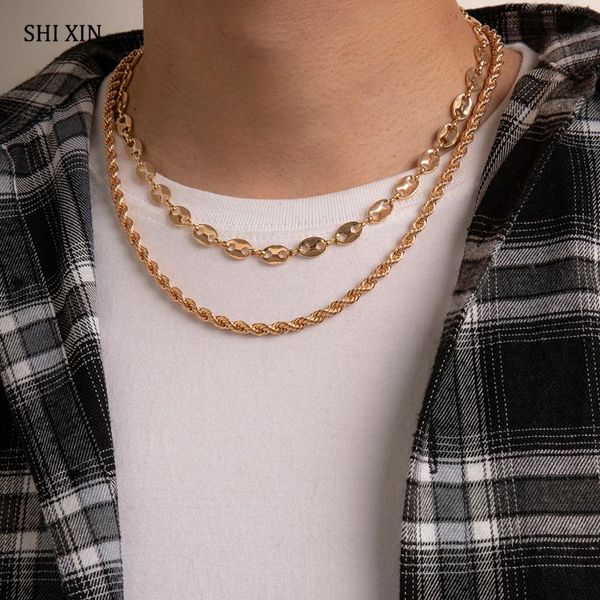 chains shixin separable layered pig nose shape chain necklace for men punk short choker set on the neck 2021 necklaces jewelry, Silver
chains shixin separable layered pig nose shape chain necklace for men punk short choker set on the neck 2021 necklaces jewelry, Silver