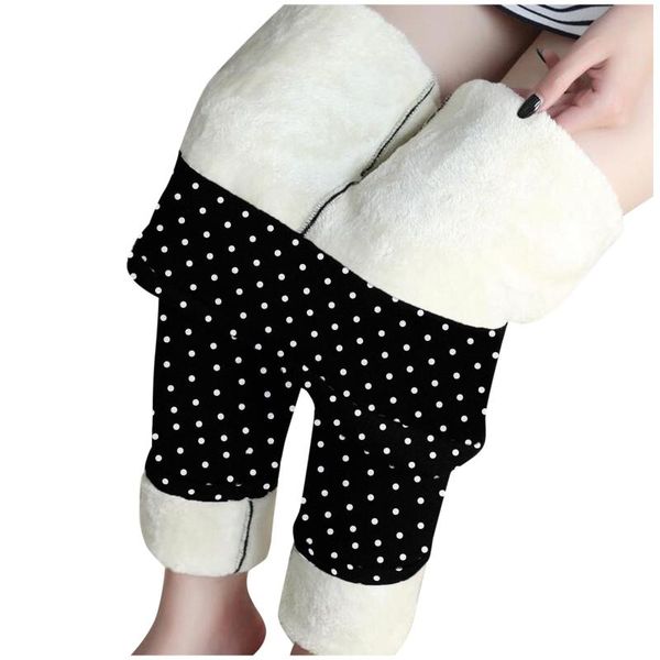 women's leggings 2022 women winter casual dot printed ladies high waist keep warm thickened cotton female long pants, Black
women's leggings 2022 women winter casual dot printed ladies high waist keep warm thickened cotton female long pants, Black