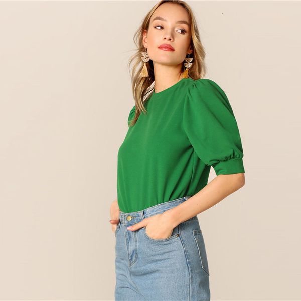 women's blouses & shirts ladies autumn casual green half sleeve solid blouse women workwear elegant loose blusa h9bl, White
women's blouses & shirts ladies autumn casual green half sleeve solid blouse women workwear elegant loose blusa h9bl, White