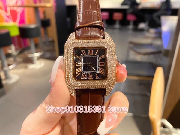 wristwatches luxury women geometric star watches stainless steel zircon quartz wristwatch female real leather rome number clock 34mm, Slivery;brown
wristwatches luxury women geometric star watches stainless steel zircon quartz wristwatch female real leather rome number clock 34mm, Slivery;brown