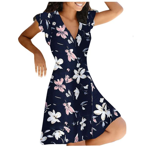 women's dress v-neck casual flower print petal short sleeve waist a-line, Black;gray
women's dress v-neck casual flower print petal short sleeve waist a-line, Black;gray