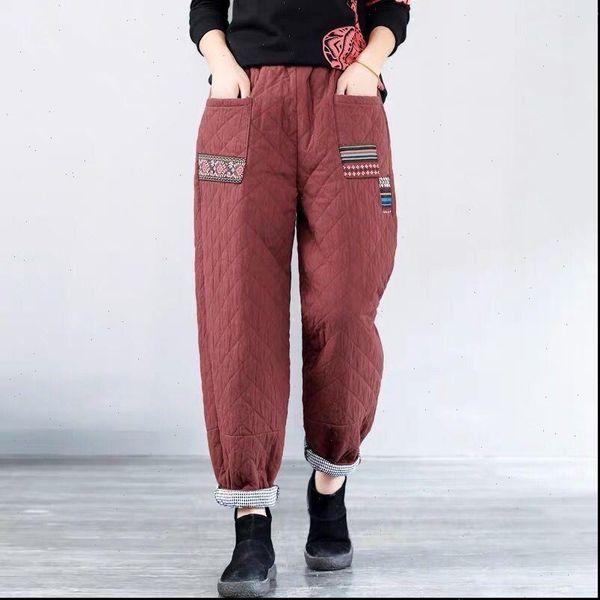 autumn winter arts style women pants elastic waist harem quilted thicken warm casual loose vintage trousers s527, Black;white
autumn winter arts style women pants elastic waist harem quilted thicken warm casual loose vintage trousers s527, Black;white