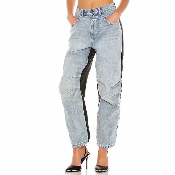 women's pants & capris neploe hit color patchwork jeans cargo korean high waist long trousers autumn demin drawstring harem 4c539 ivmx, Black;white
women's pants & capris neploe hit color patchwork jeans cargo korean high waist long trousers autumn demin drawstring harem 4c539 ivmx, Black;white