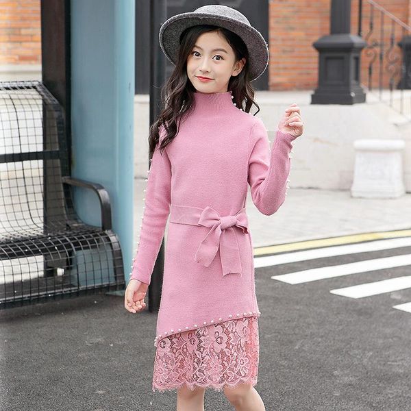 girl's dresses winter knitted sweaters teenage child clothing long lace patchwork teenagers sweater dress beading girl lz597, Red;yellow
girl's dresses winter knitted sweaters teenage child clothing long lace patchwork teenagers sweater dress beading girl lz597, Red;yellow