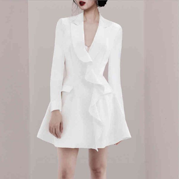 women's suits & blazers deat blazer design ruffle slim fit temperament full sleeve notched office lady clothes ar421 teth, White;black
women's suits & blazers deat blazer design ruffle slim fit temperament full sleeve notched office lady clothes ar421 teth, White;black