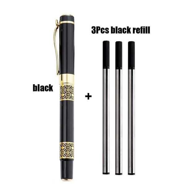 ballpoint pens 1+3pcs luxury golden carving black wood business signature roller pen writing ballpen office stationery supplies, Blue;orange
ballpoint pens 1+3pcs luxury golden carving black wood business signature roller pen writing ballpen office stationery supplies, Blue;orange