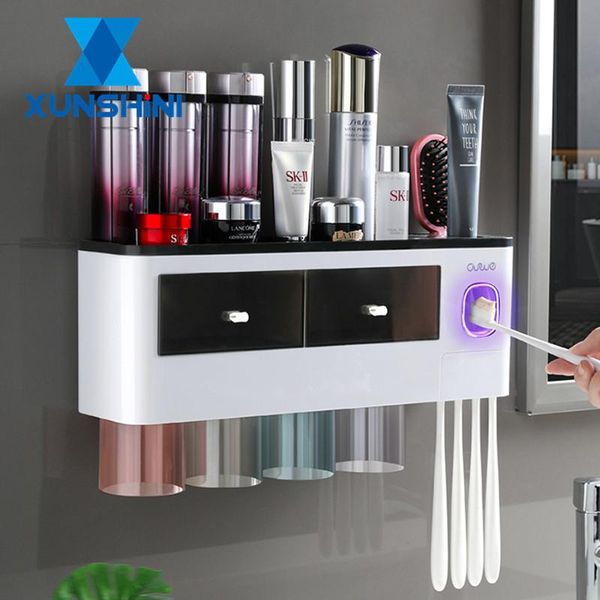 bath accessory set xunshini bathroom accessories toothbrush holder with cup automatic toothpaste squeezer multi-functional organizer
bath accessory set xunshini bathroom accessories toothbrush holder with cup automatic toothpaste squeezer multi-functional organizer