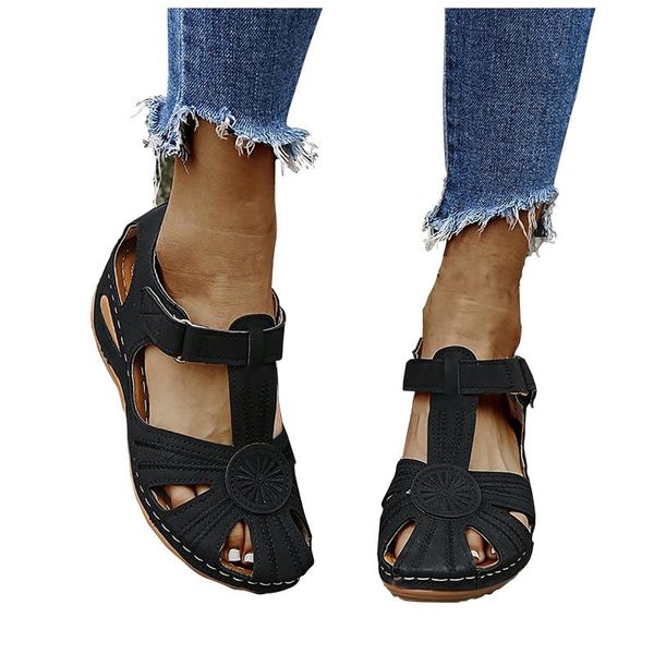 sandals women soft bottom heels gladiator summer shoes plus size wedges female sandalias mujer, Black
sandals women soft bottom heels gladiator summer shoes plus size wedges female sandalias mujer, Black