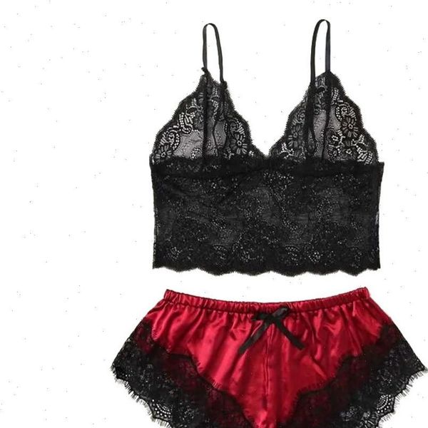 satin lace v neck women sleepwear camisole bowknot shorts pajamas set loose casual lingerie pijamas verano mujer, Black;red
satin lace v neck women sleepwear camisole bowknot shorts pajamas set loose casual lingerie pijamas verano mujer, Black;red