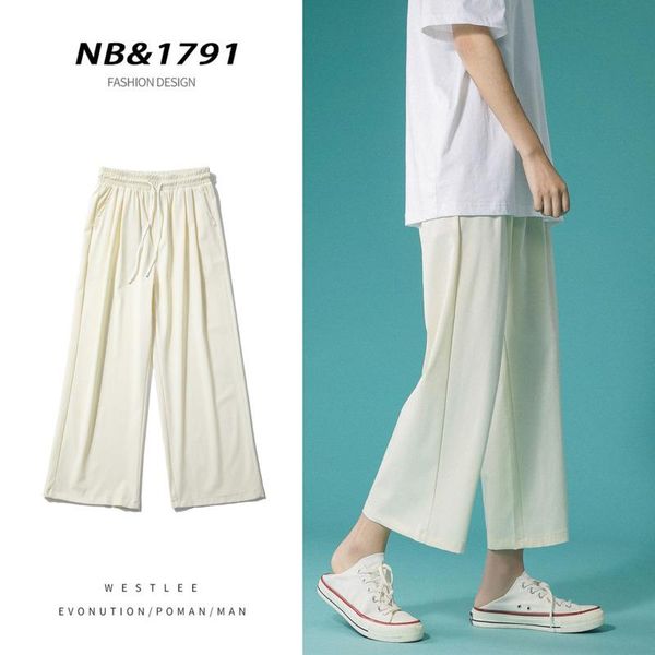 men's pants summer thin casual fashion solid color ice silk men streetwear korean loose straight wide leg mens s-2xl, Black
men's pants summer thin casual fashion solid color ice silk men streetwear korean loose straight wide leg mens s-2xl, Black