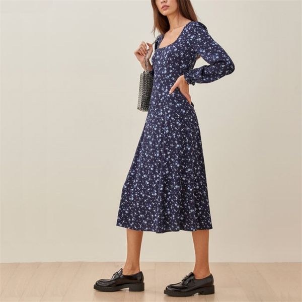summer women's casual flower printed square neck long sleeve belt decorated slim dress vestidos 210430, Black;gray
summer women's casual flower printed square neck long sleeve belt decorated slim dress vestidos 210430, Black;gray