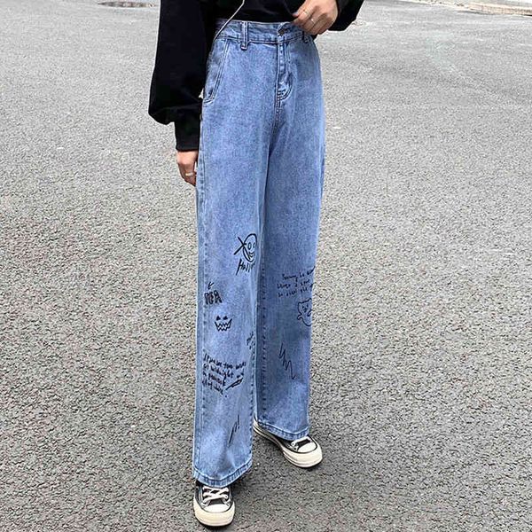women's jeans sml korean preppy style women letter print denim pants casual blue high waist jeans for straight pants female (f8052
women's jeans sml korean preppy style women letter print denim pants casual blue high waist jeans for straight pants female (f8052