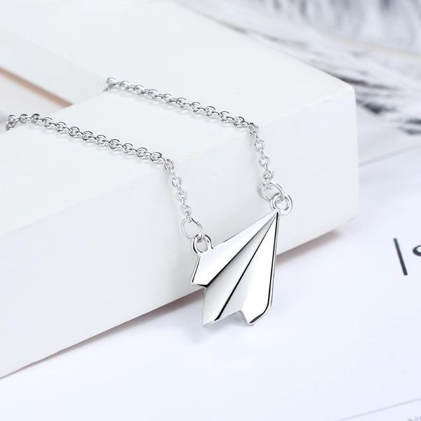 paper airplane necklace female japanese style simple star childhood short clavicle chain pendant necklaces, Silver
paper airplane necklace female japanese style simple star childhood short clavicle chain pendant necklaces, Silver