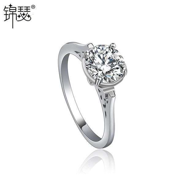 925 sterling silverboutique zirconium diamond ring five temperament with 3a zircon and simple single engagement, Golden;silver
925 sterling silverboutique zirconium diamond ring five temperament with 3a zircon and simple single engagement, Golden;silver