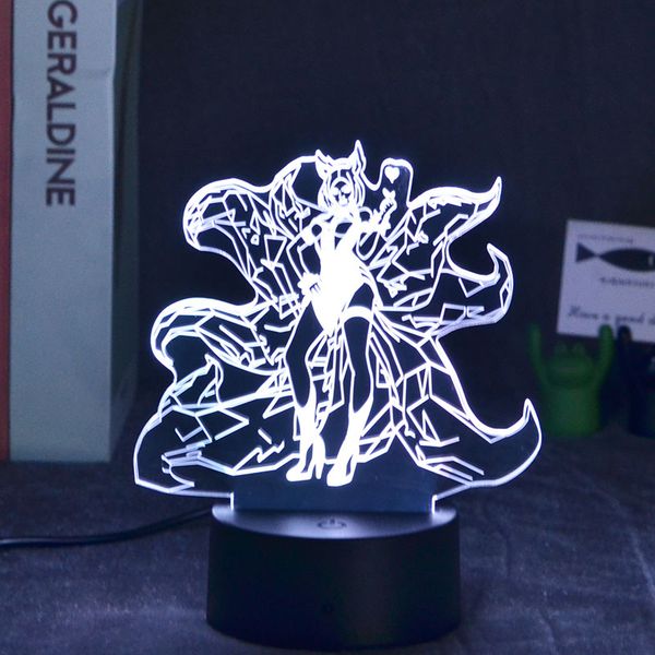 3d illusion night lights led acrylic lamp game lol the nine-tailed fox ahri gaming room nightlight party decoration anime fans birthday gift
3d illusion night lights led acrylic lamp game lol the nine-tailed fox ahri gaming room nightlight party decoration anime fans birthday gift