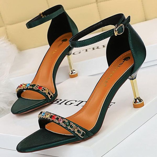 sandals bigtree shoes summer women rhinestone high heels metal chain ladies kitten open toe, Black
sandals bigtree shoes summer women rhinestone high heels metal chain ladies kitten open toe, Black